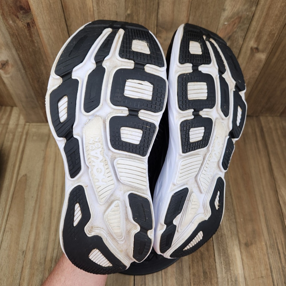 Hoka One One Bondi 7 Running Shoes Womens size 8.5 Black White 1110519 BWHT - Picture 7 of 10